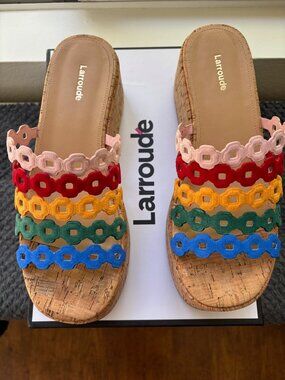 Larroudé Charli Size 10 Platform Mules